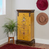 Jasleen Antique Parchment Jewelry Armoire