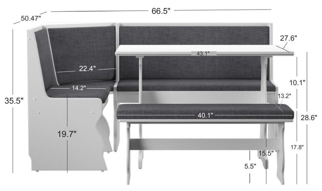 Sierra Upholstered Nook Set