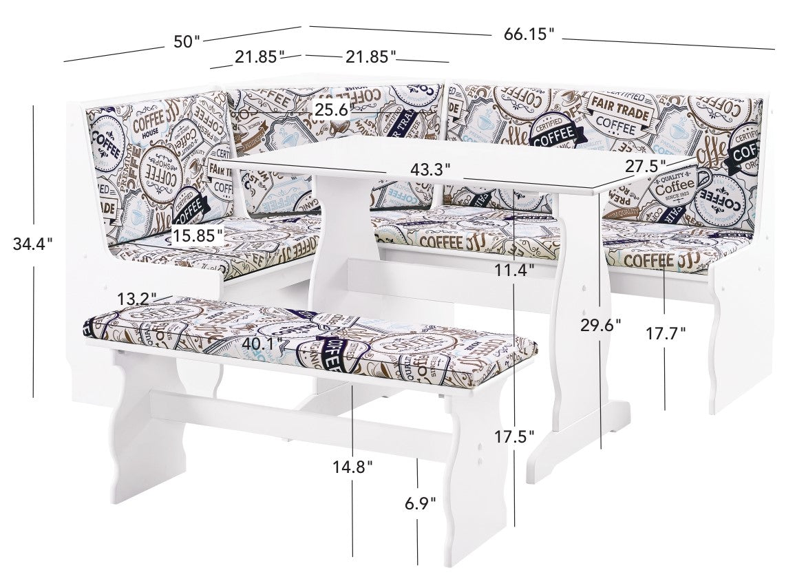 Sierra Upholstered Nook Set