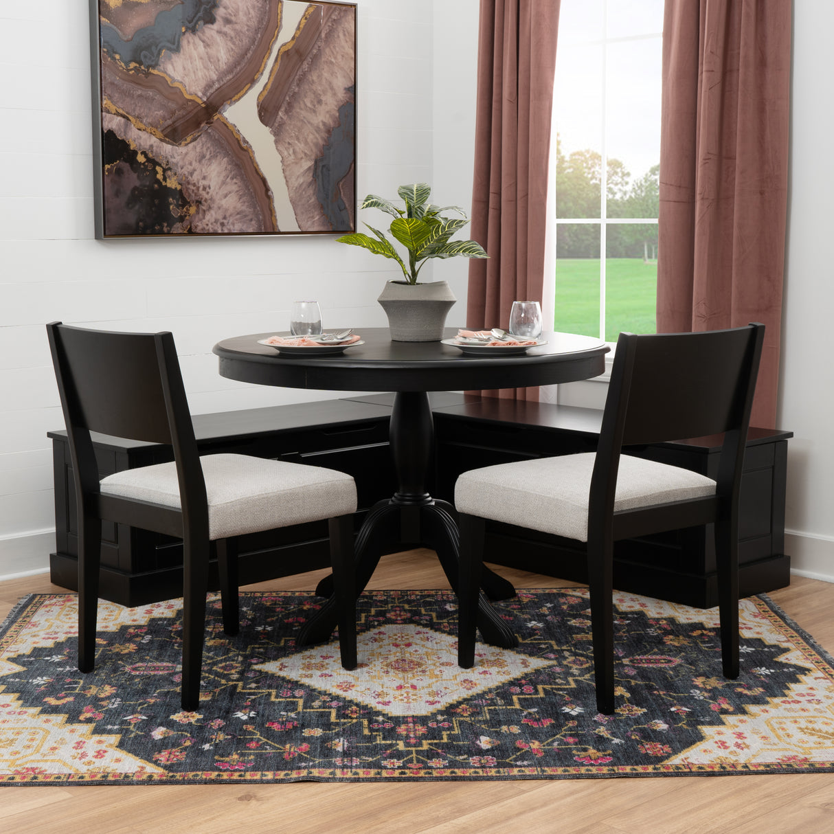 Norah Upholstered 4PC Nook Set