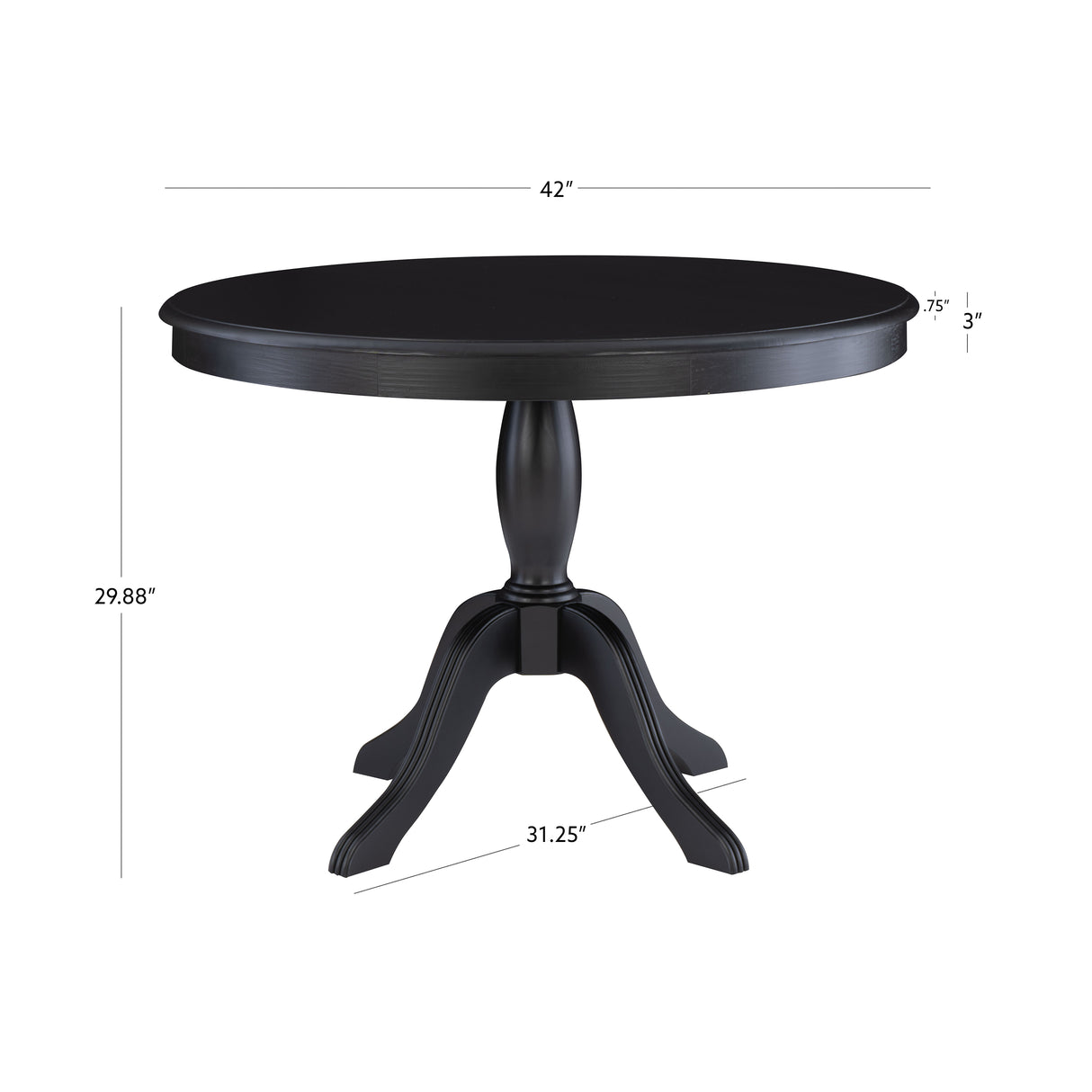 Norah Black Pedestal Table