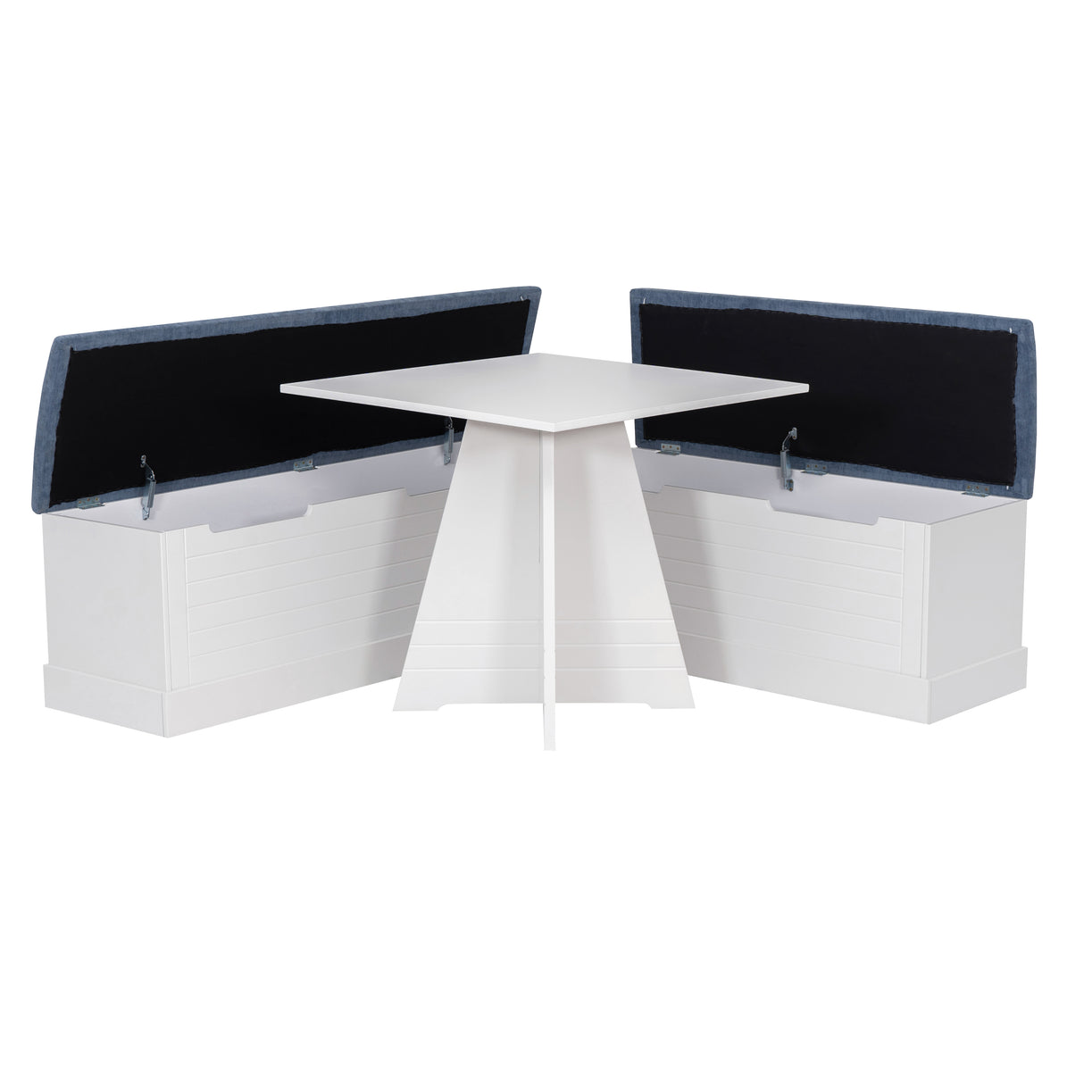 Nancy White Blue Square Table Nook Set