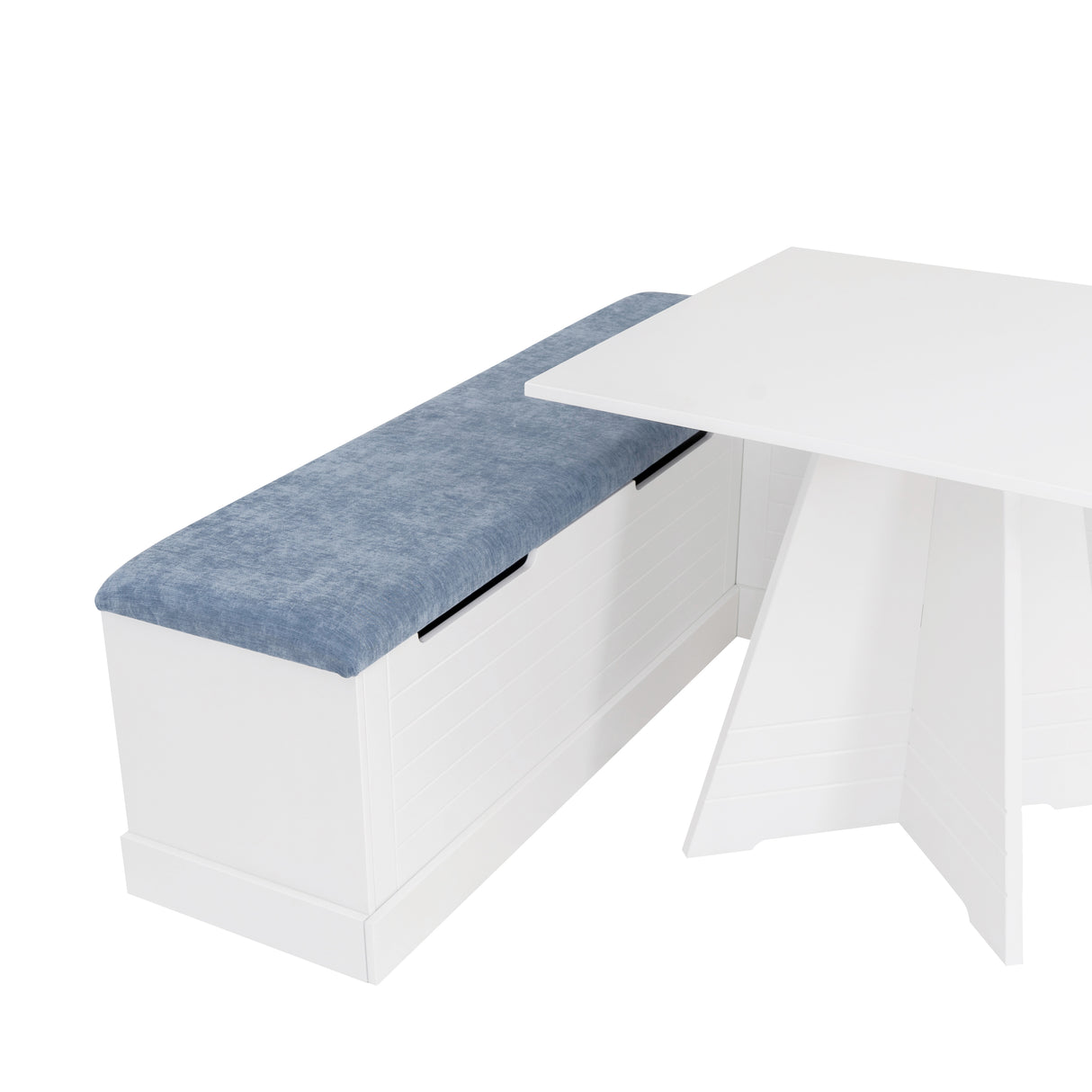 Nancy White Blue Square Table Nook Set