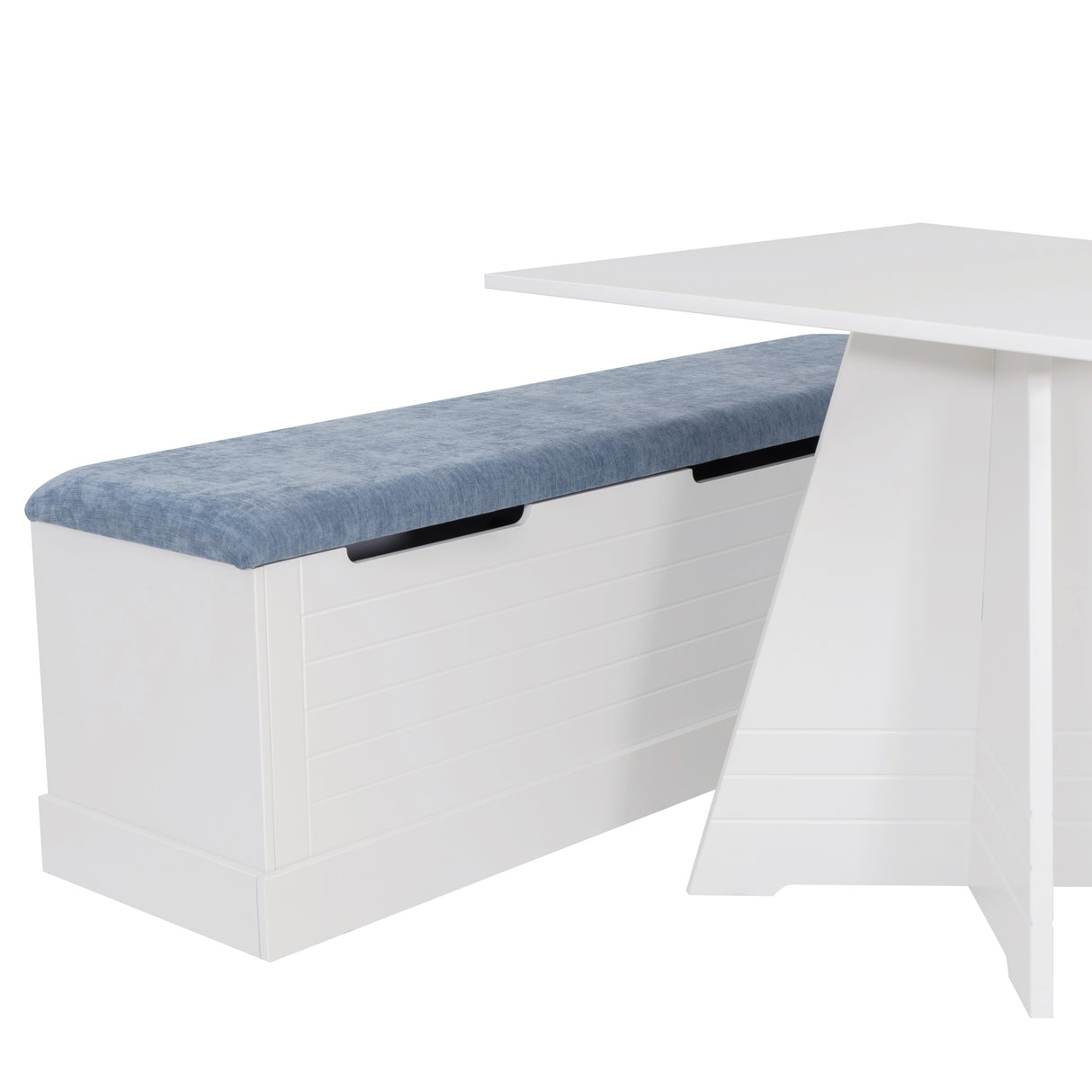 Nancy White Blue Square Table Nook Set