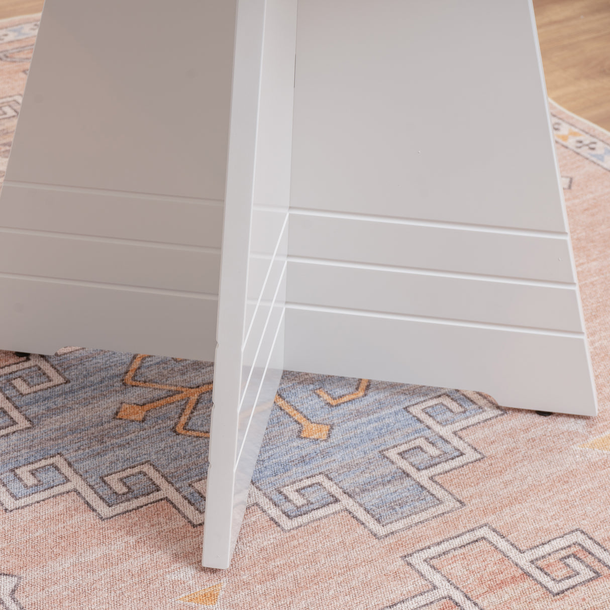 Nancy White Square Pedestal Table