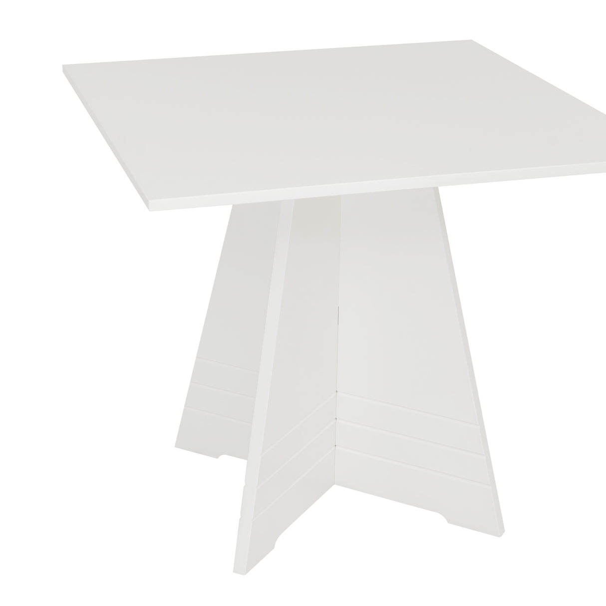 Nancy White Square Pedestal Table