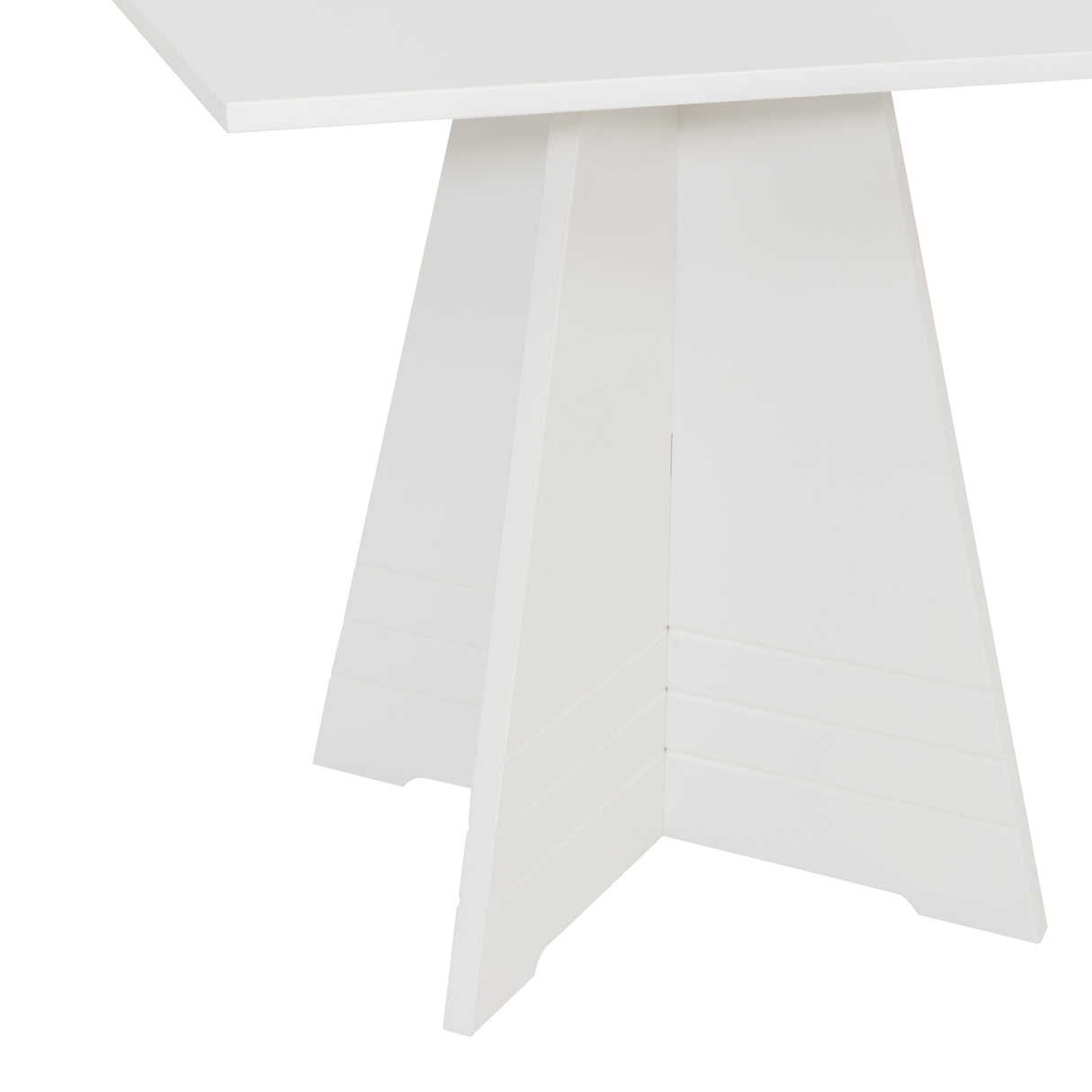 Nancy White Square Pedestal Table