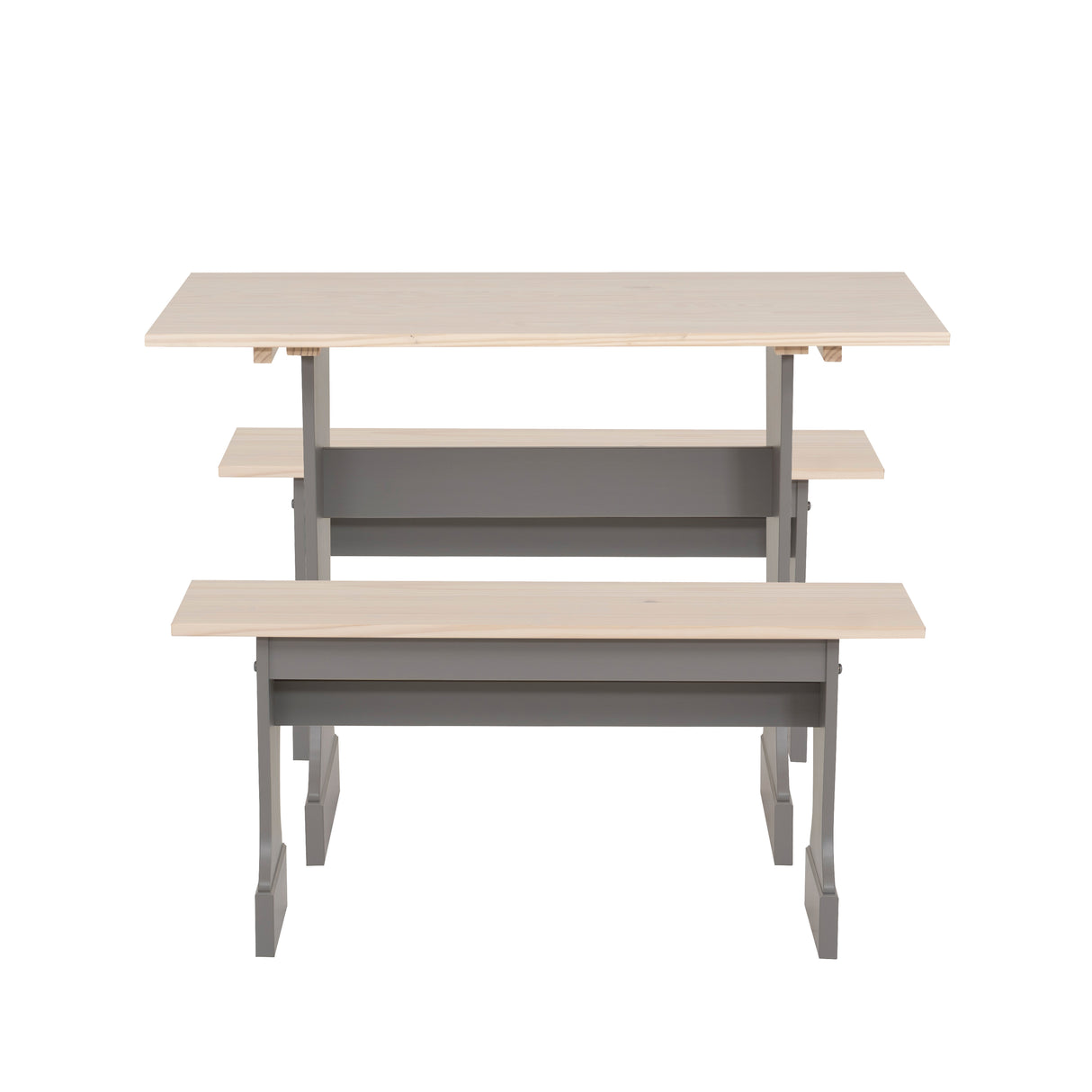 Norah Grey Maple Table Bench 3PC Set