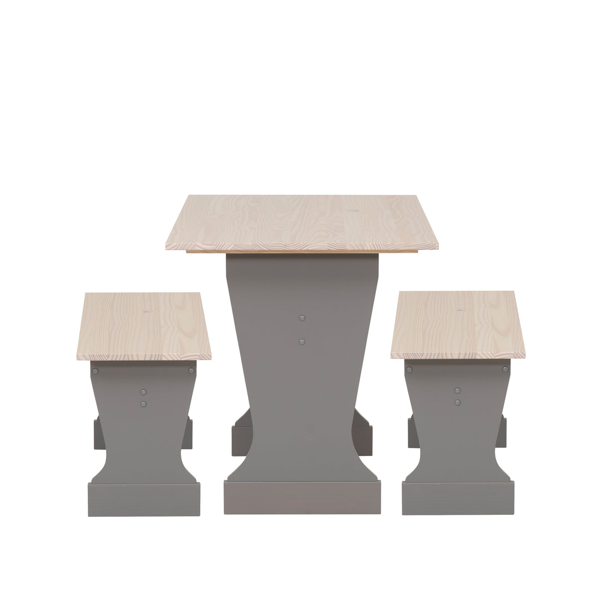 Norah Grey Maple Table Bench 3PC Set