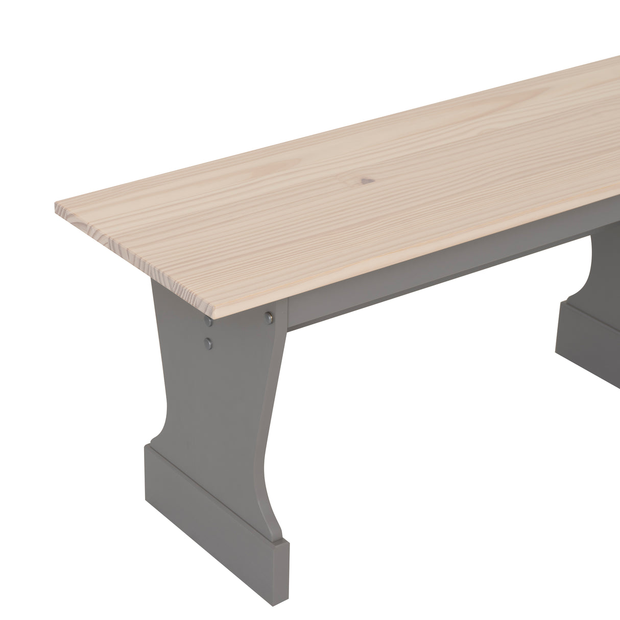 Norah Grey Maple Trestle Bench