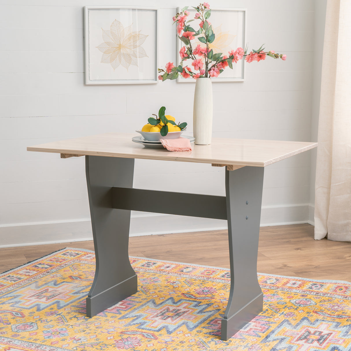 Norah Grey Maple Trestle Table