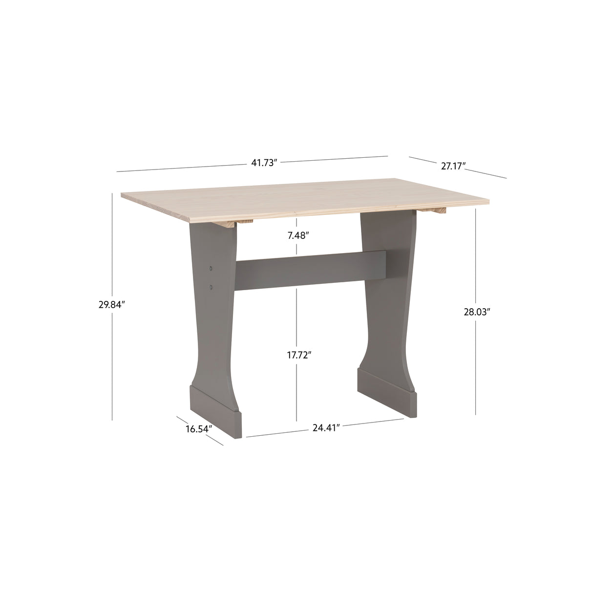 Norah Grey Maple Trestle Table