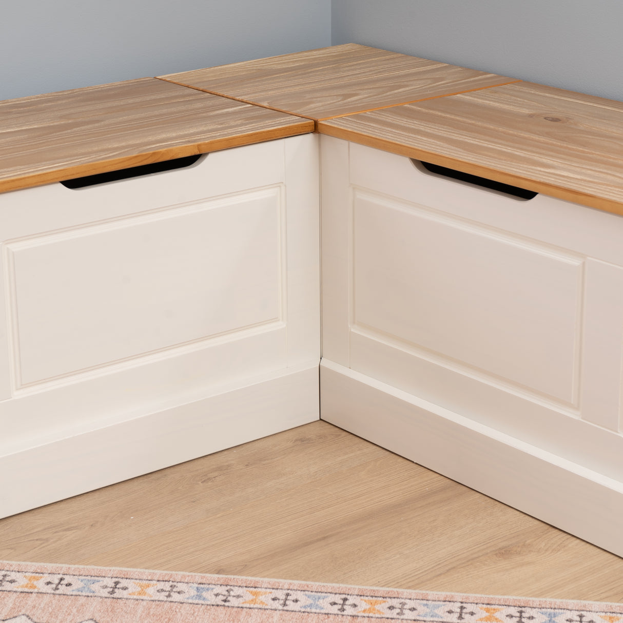 Norah Backless Corner Nook with 5-Piece Cushion Set