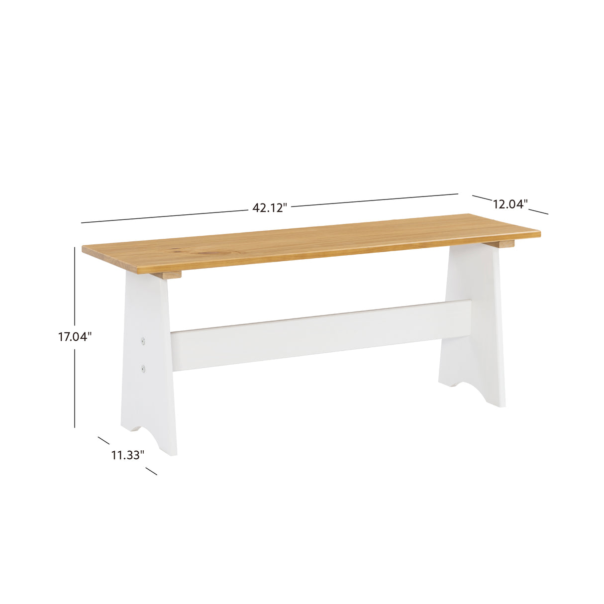 Pender Honey White Large Backless Bench
