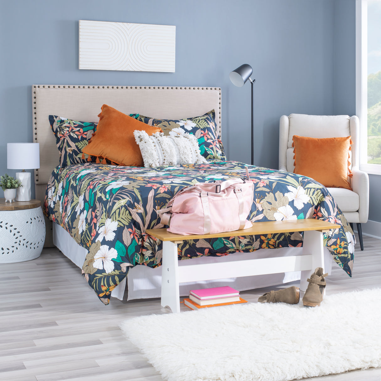 Pender Honey White Large Backless Bench