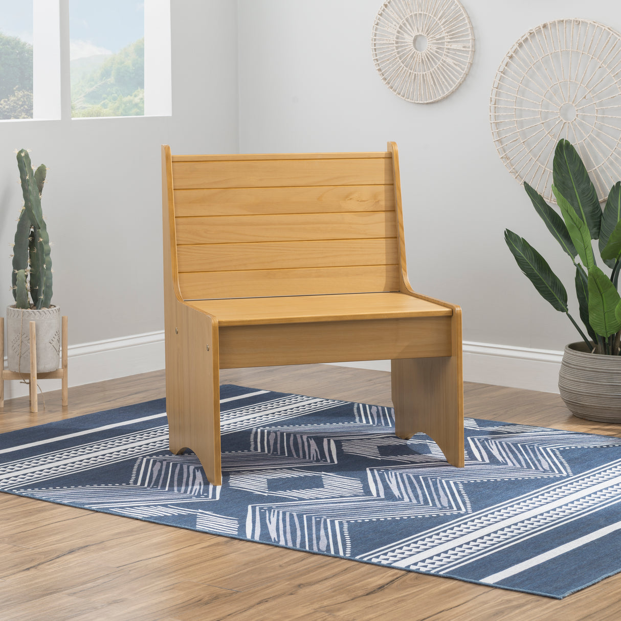 Pender Honey Small Back Rest Bench