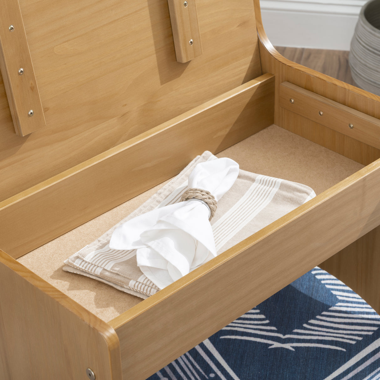 Pender Honey Small Back Rest Bench