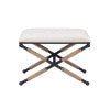 Campaign Linen Accent Stool