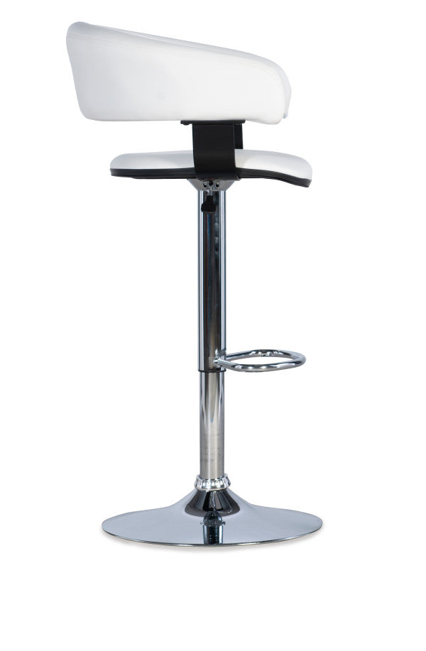 Devan Faux Leather Barrel Bar Stool