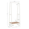Claira Pewter Clothing Rack Short