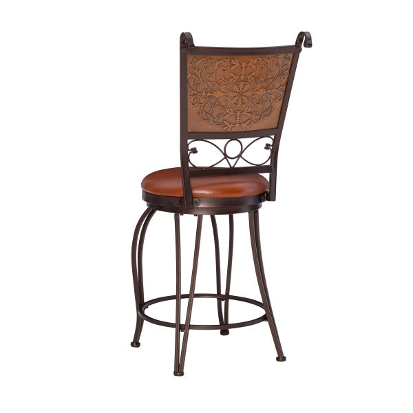 Bernet Copper Stamped Counter Stool