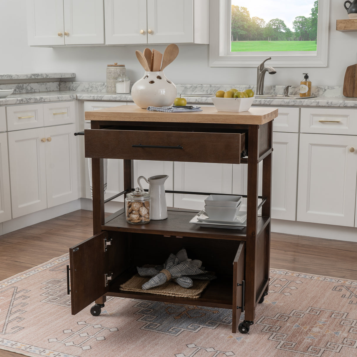 Fino Brown Kitchen Cart
