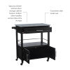 Cameron Kitchen Cart Granite Top