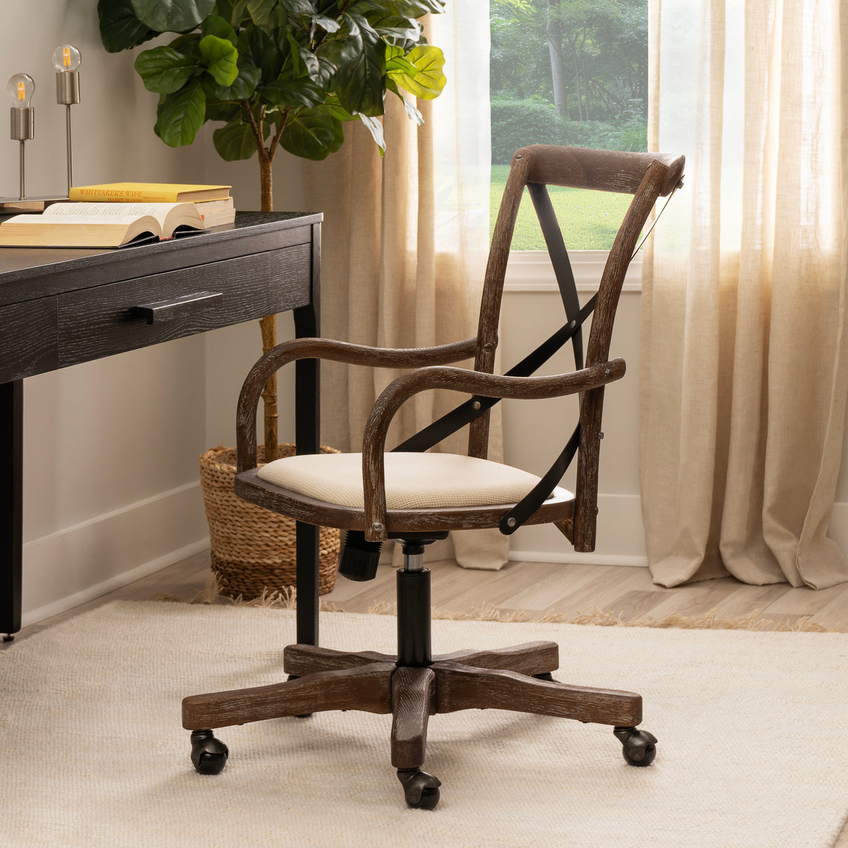 Hyde Gray wash Bentwood Office Chair
