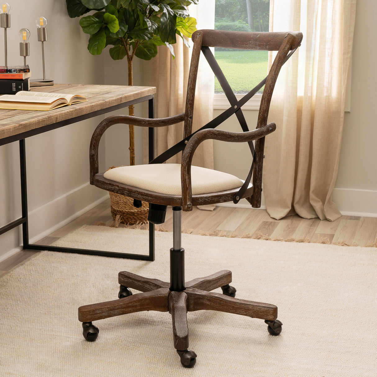 Hyde Gray wash Bentwood Office Chair