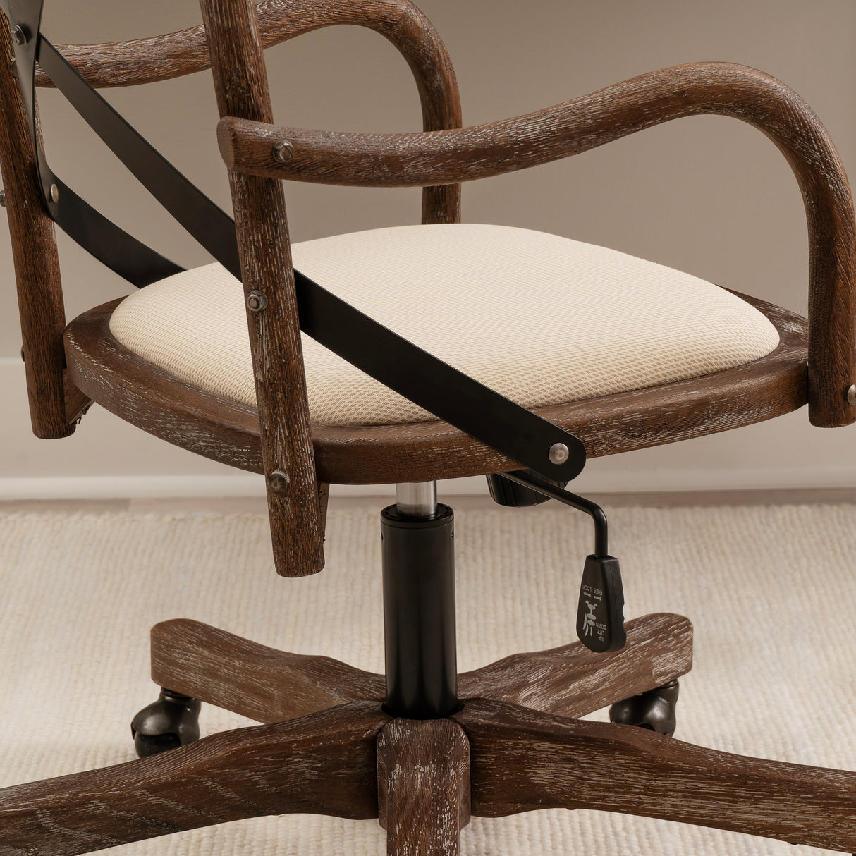 Hyde Gray wash Bentwood Office Chair