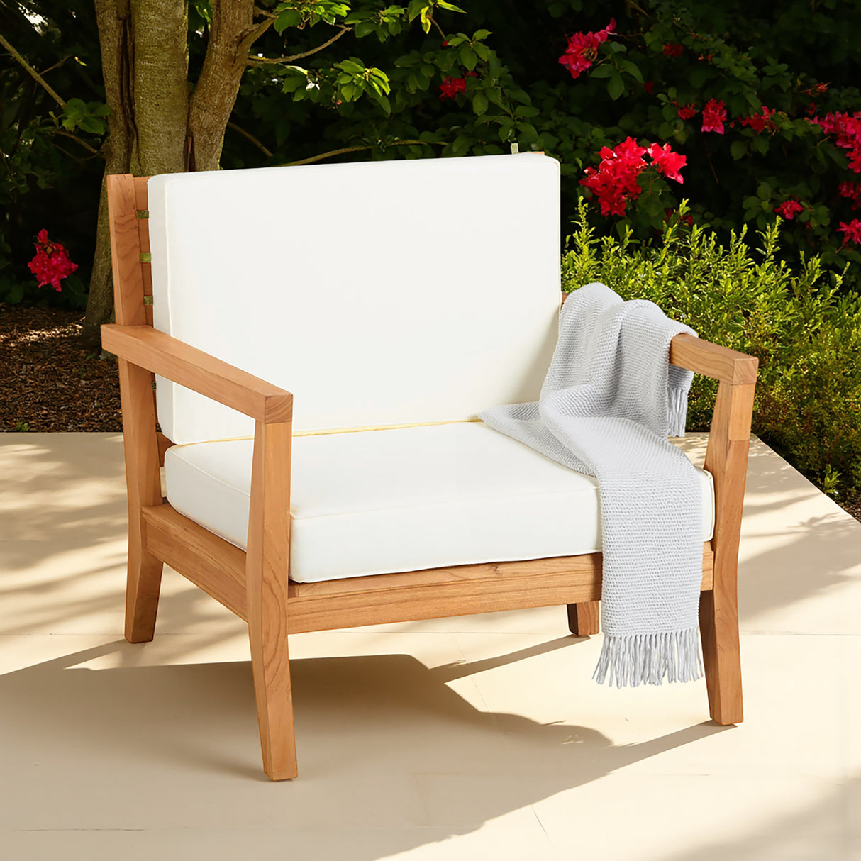 Cannon Teak Arm Chair With Cushions