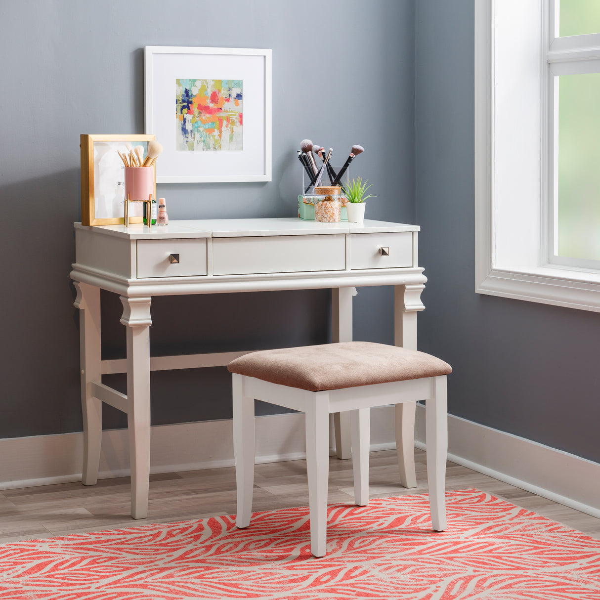 Angela Walnut Vanity Set