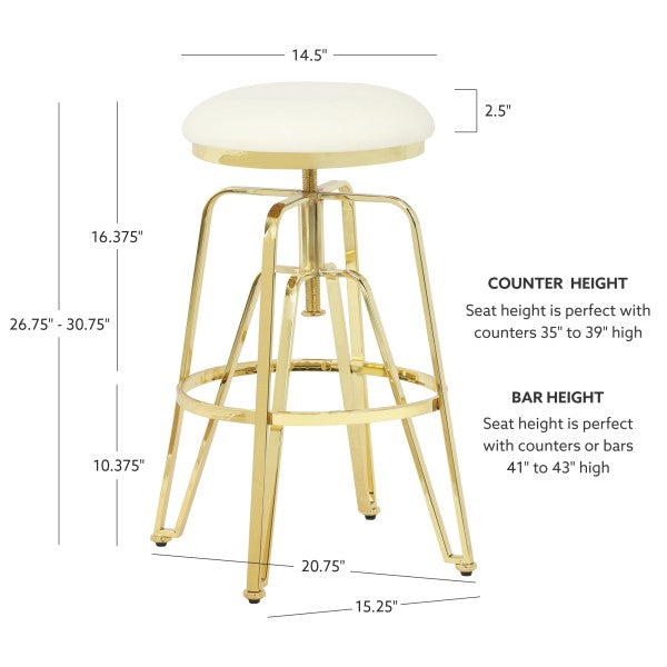 Toby Adjustable Backless Stool