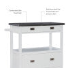 Sydney White Kitchen Cart