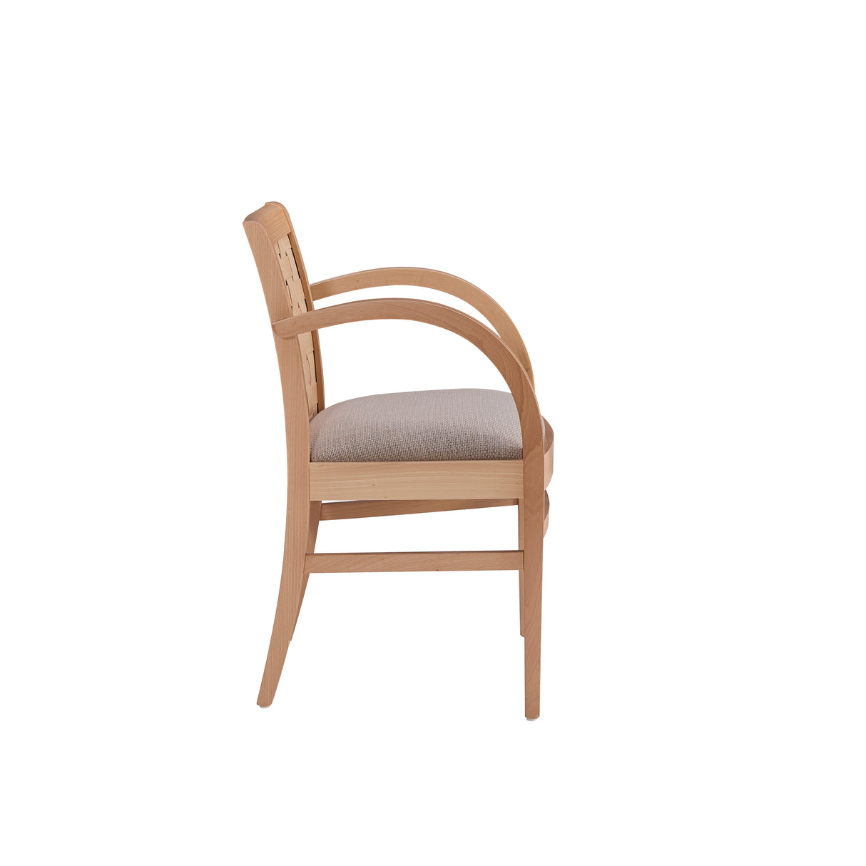 Wendy Woven Natural Armchair with Upholstered Seat