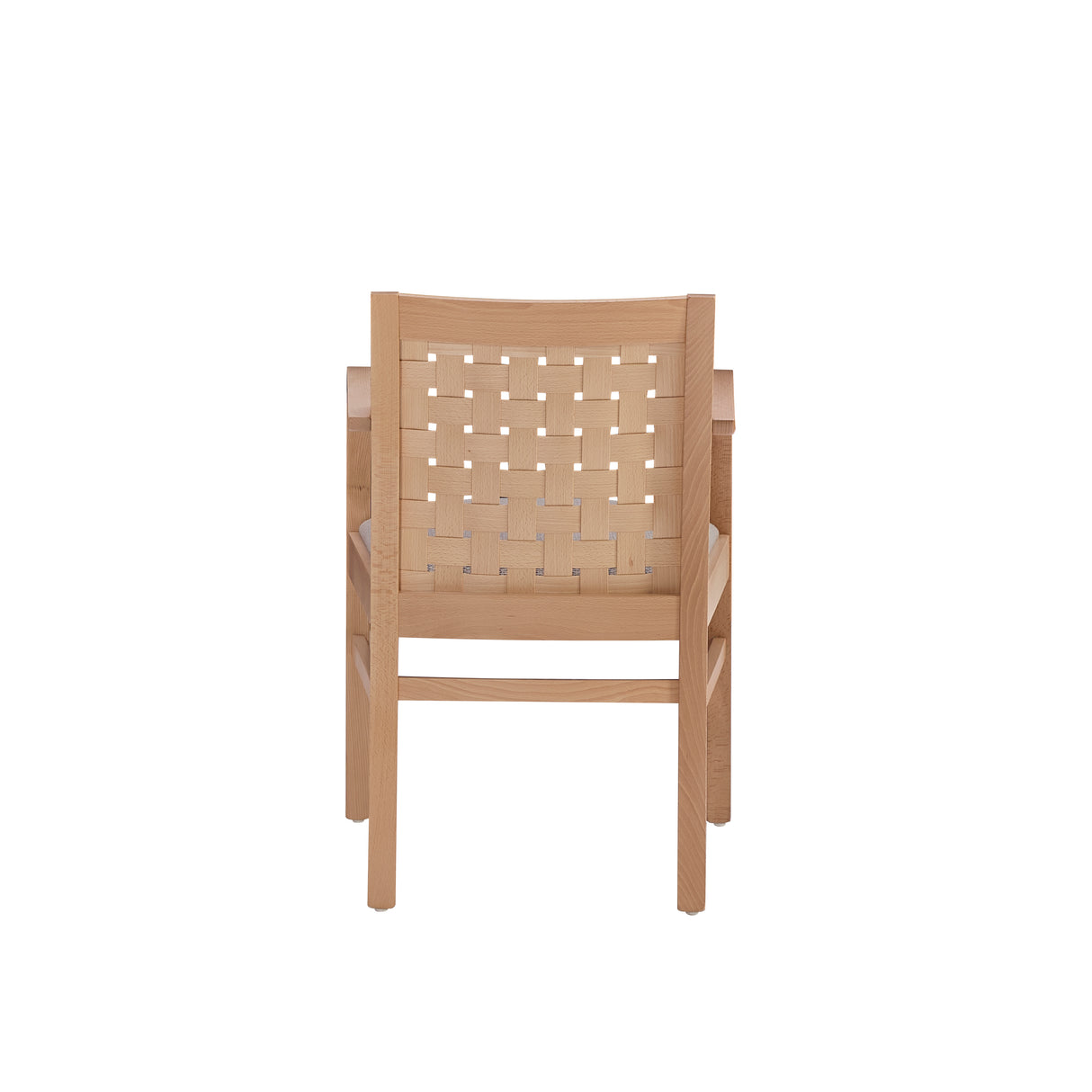 Wendy Woven Natural Armchair with Upholstered Seat