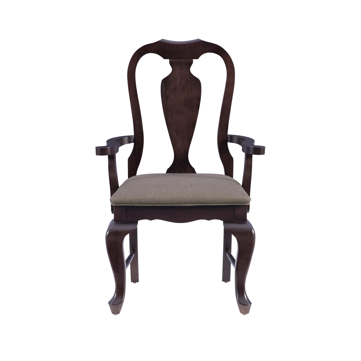 Lange Brown Arm Chair Upholstered Seat
