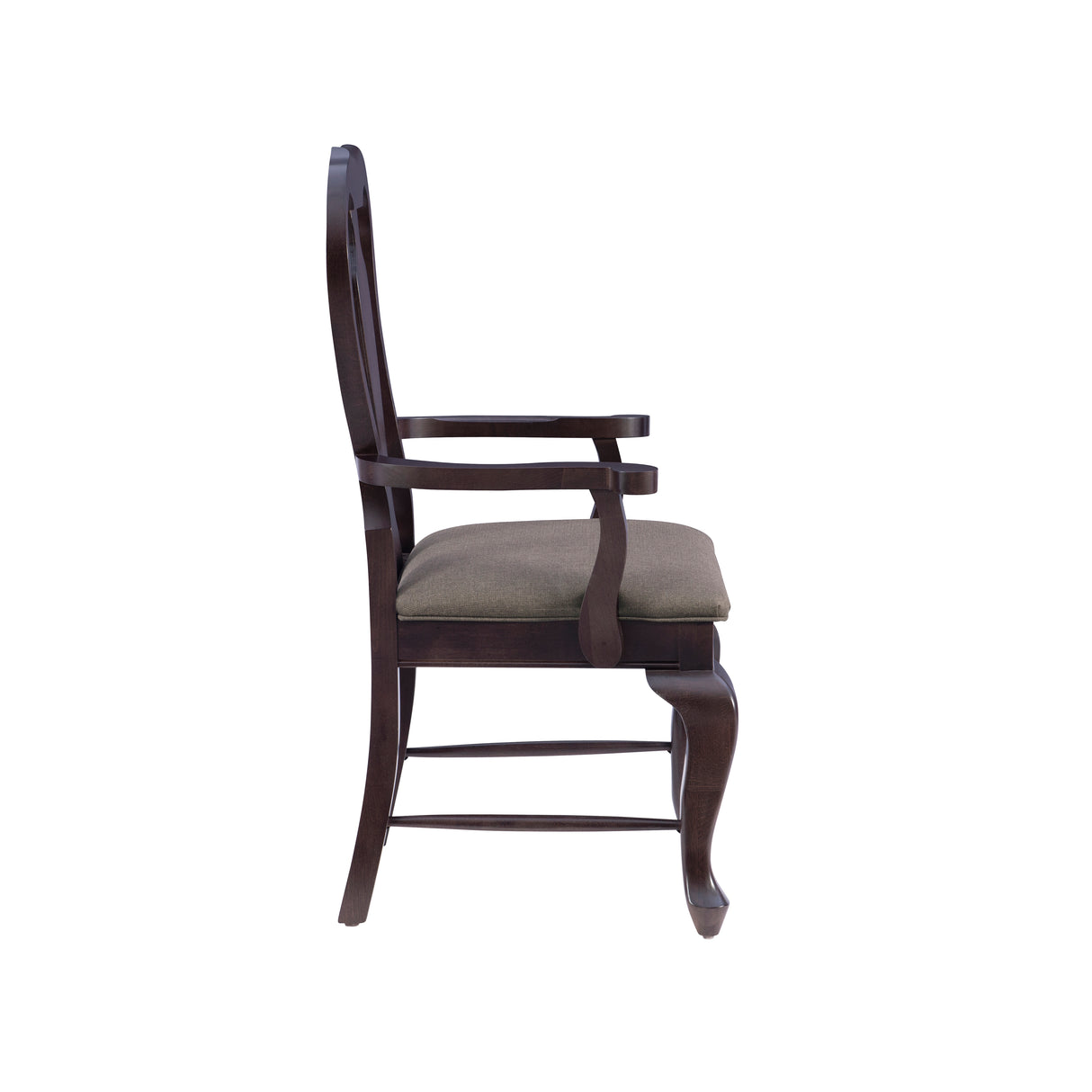 Lange Brown Arm Chair Upholstered Seat