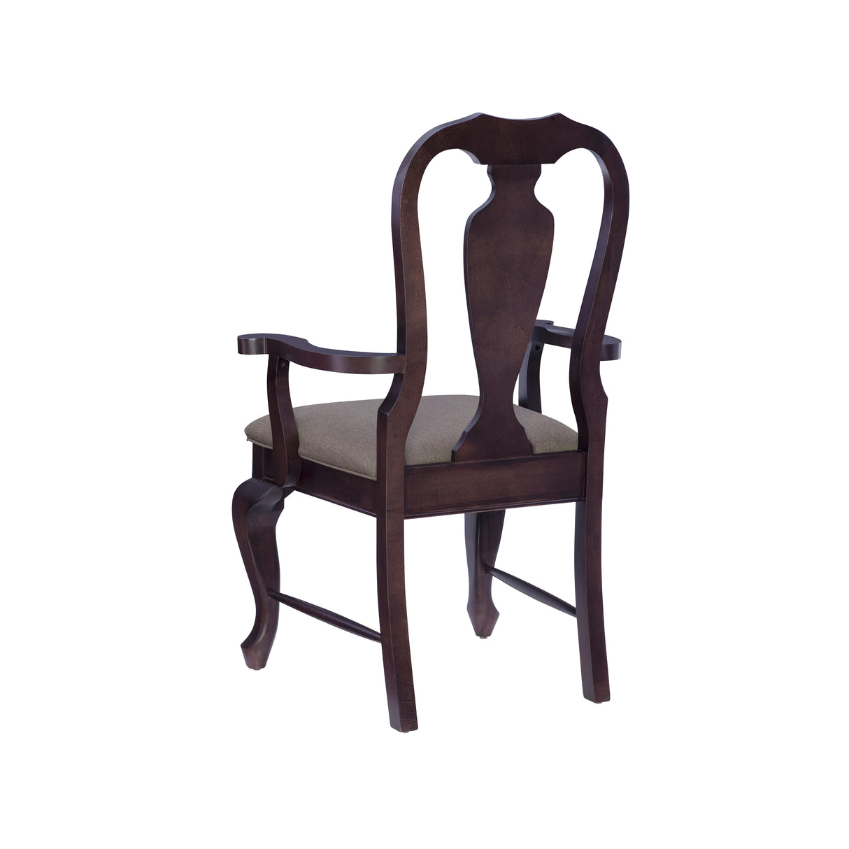 Lange Brown Arm Chair Upholstered Seat