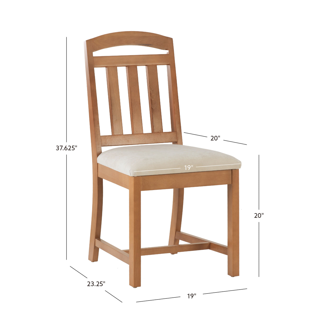 Demi Chair Brown With Upholstered Seat (set of 2)