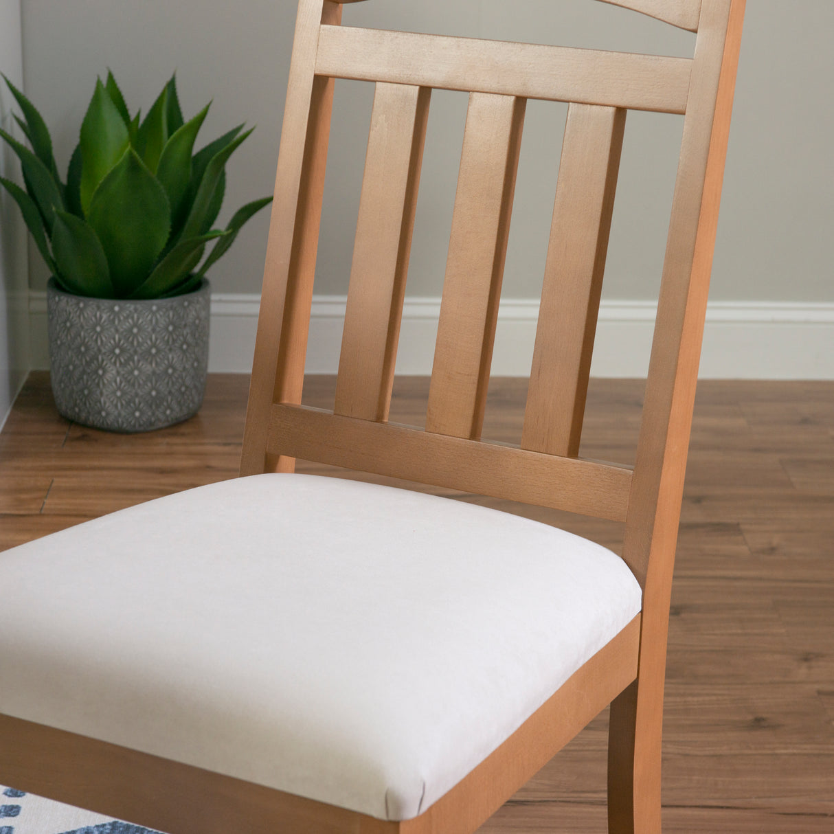 Demi Chair Brown With Upholstered Seat (set of 2)