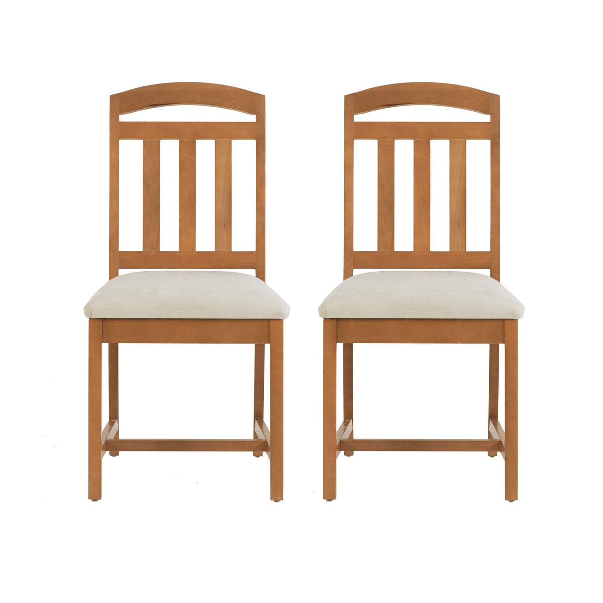 Demi Chair Brown With Upholstered Seat (set of 2)