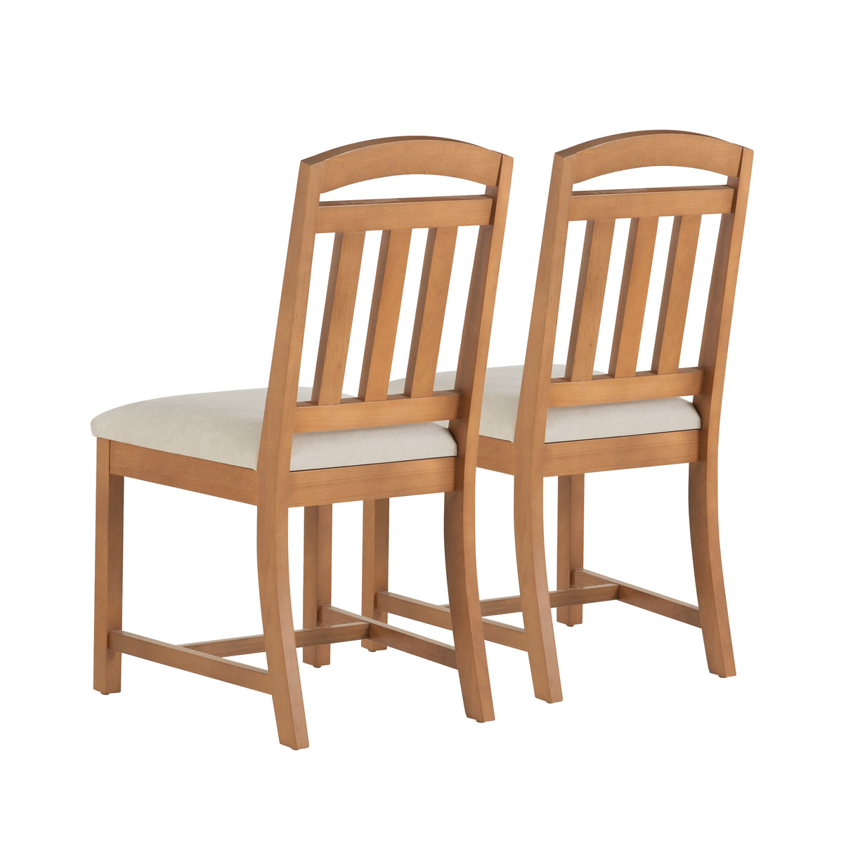 Demi Chair Brown With Upholstered Seat (set of 2)