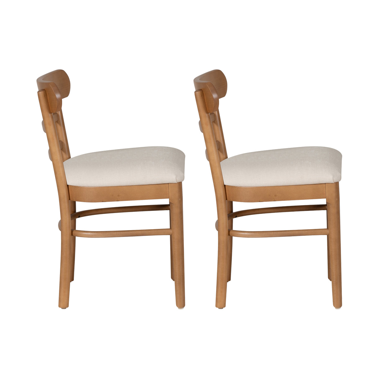 Mariah Brown Dining Chair Upholstered Seat (Set of 2)