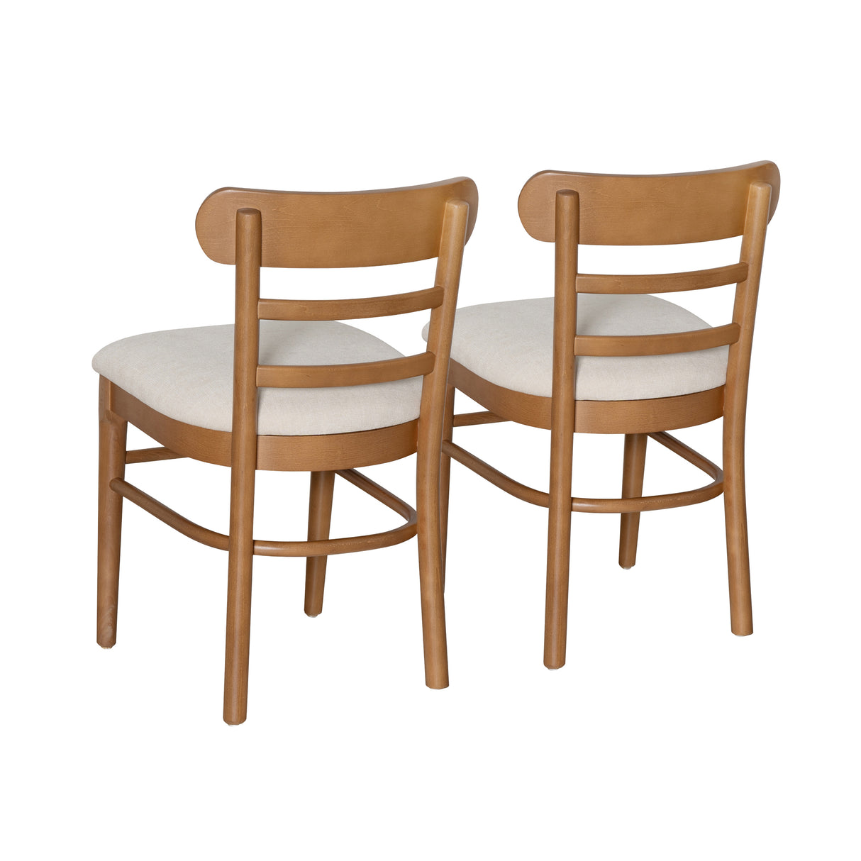 Mariah Brown Dining Chair Upholstered Seat (Set of 2)