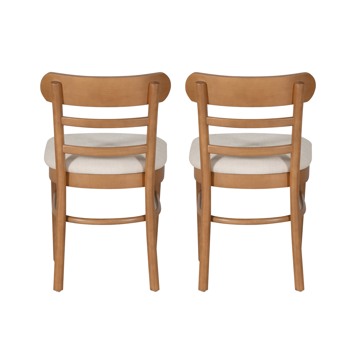 Mariah Brown Dining Chair Upholstered Seat (Set of 2)