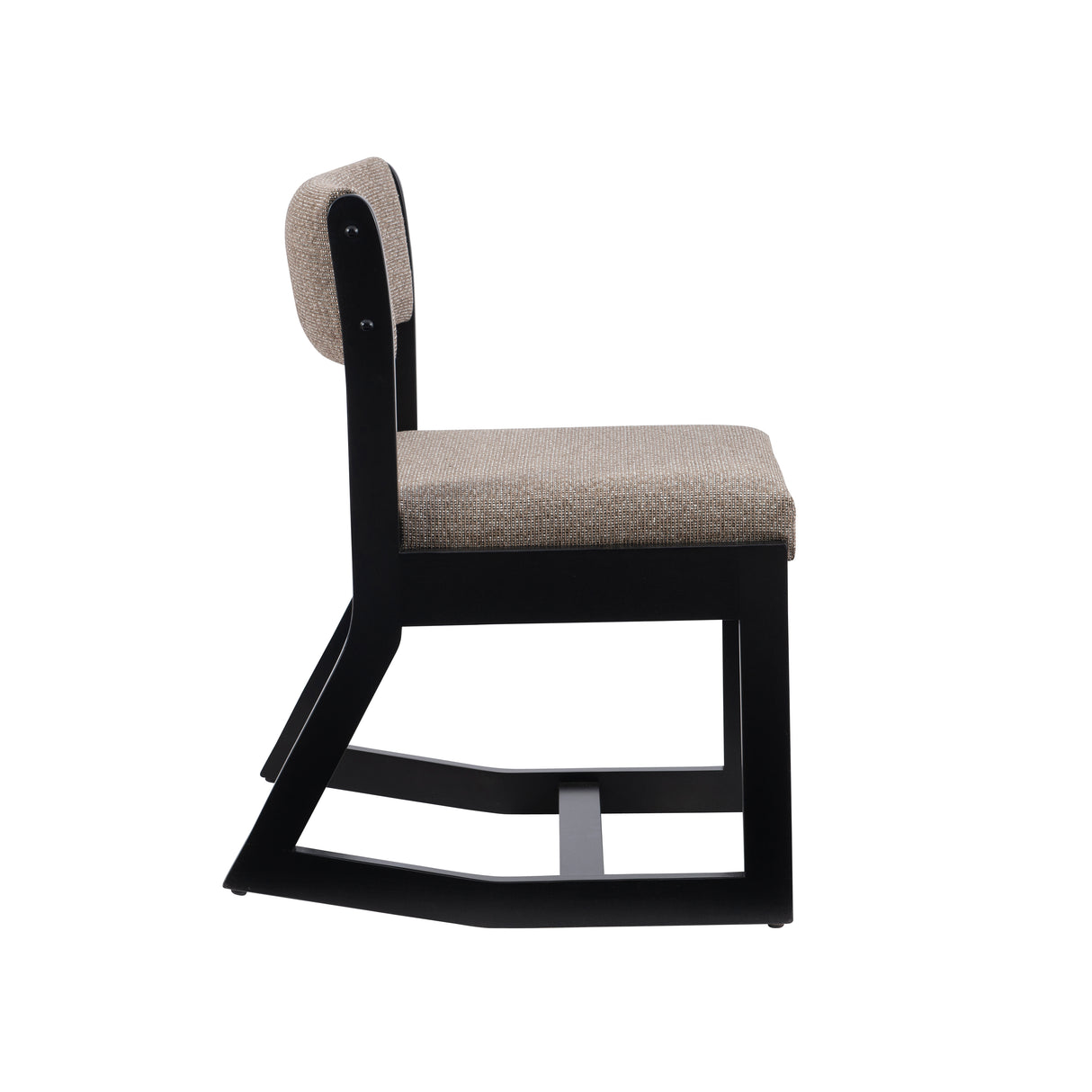 Corso Black and Gray Rocking Chair with Upholstered Seat