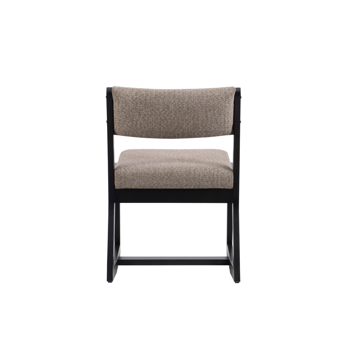 Corso Black and Gray Rocking Chair with Upholstered Seat