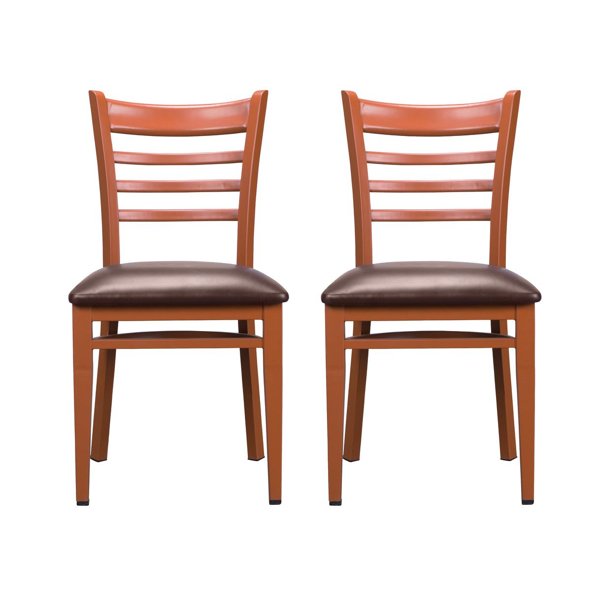 Kara Vinyl Metal Side Chairs (Set of 2)
