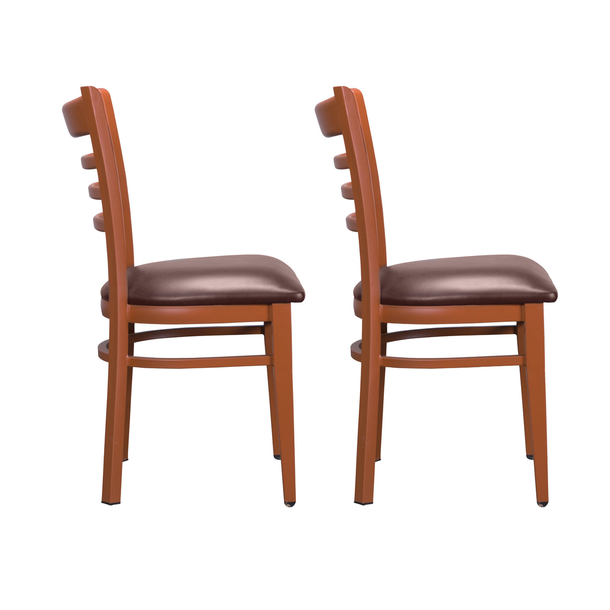 Kara Vinyl Metal Side Chairs (Set of 2)